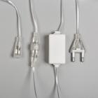 Гирлянда «Нить» 3 м с насадками «Сосульки 45 см», IP44, УМС, прозрачная нить, 36 LED, свечение белое с эффектом стекания, 12 В 4588012