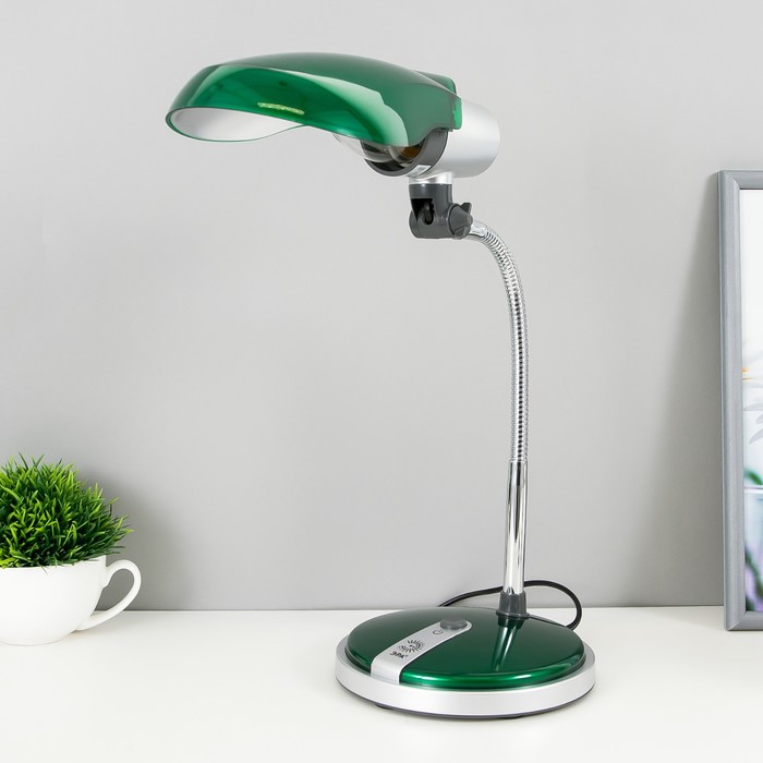 Настольная лампа NE-301-E27-15W-GR, E27 15Вт, цвет зеленый - фото 8390360