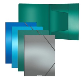 Folder on elastic bands A4 plastic ErichKrause Matt Ice Metallic mix 50399