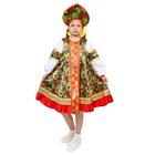 Русский народный костюм для девочки «Рябинка», платье, кокошник, р. 30, рост 110-116 см - фото 6651670