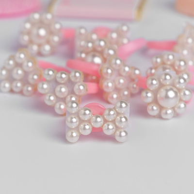 Ring children's "Vibracula" pearls, form MIX, color white