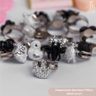 Ring children's "Vibracula" metallic, shape MIX, color silver-black Ring children's "Vibracula" metallic, shape MIX, color silver-black