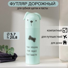Футляр для зубной щетки и пасты «Пёсик», 23 см, цвет МИКС в Донецке