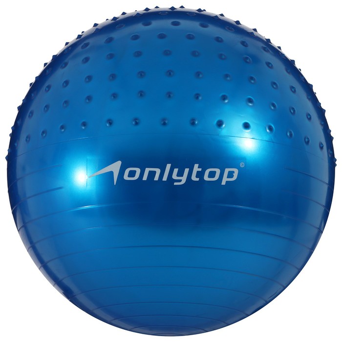 Мяч гимнастический массажный d=65 см, 1000 гр, антивзрыв, цвета микс