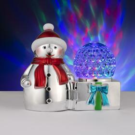 Световая фигура "Снеговик и шар", 3 LED, 220V