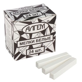 Мелки белые «АЛГЕМ», в наборе 24 штуки, квадратные в Донецке