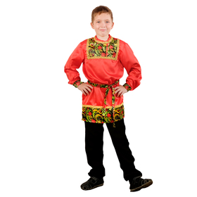 Карнавальная рубаха для мальчика «Рябинушка» с кокеткой, р. 32, рост 122-128 см в Донецке