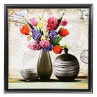 The painting "Vase with wildflowers" 36х36 cm The painting "Vase with wildflowers" 36х36 cm
