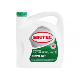 Антифриз Sintec "Euro", зеленый, G-11, 5 кг, (Акция 5 кг по цене 4 кг) 4768578