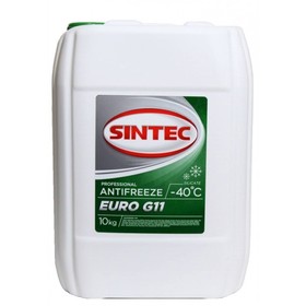 Антифриз Sintec "Euro", зеленый, G-11, 10 кг 4768579