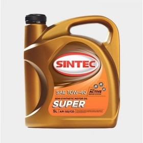 Масло моторное Sintoil/Sintec 10W-40, "супер", SG/CD, п/синтетическое, 5 л 4768603