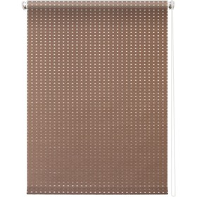 Рулонная штора «Плаза», 100 х 175 см, цвет коричневый