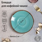 Блюдце для кофейной чашки Turquoise, d=12 см, цвет бирюзовый 4694058 - фото 6652254