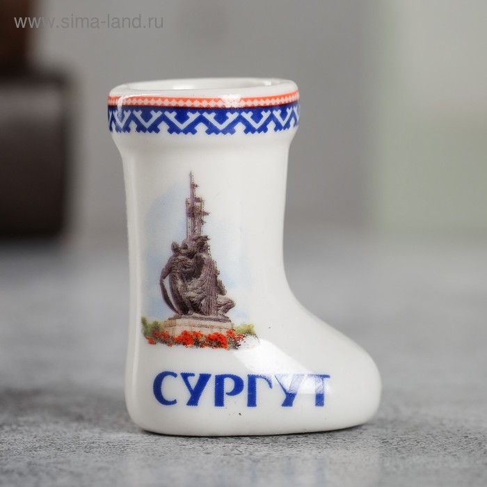 Сувенир для зубочисток в форме валенка «Сургут» | vlarni-land