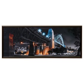 Картина "Под ночным мостом" 38х93 см