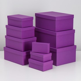 {{photo.Alt || photo.Description || 'Набор коробок 10 в 1 &quot;Пурпурная сетка&quot;, 30,5 х 20 х 13 - 12 х 6,5 х 4 см'}}