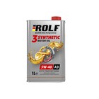 Масло моторное Rolf 5W40, 3-Synthetic, A3/B4, синтетическое, 1 л 4777640 - фото 91195