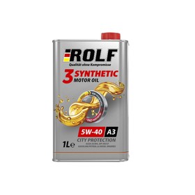 Масло моторное Rolf 5W40, 3-Synthetic, A3/B4, синтетическое, 1 л 4777640