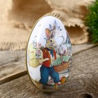 Box metal egg "Bunny with Easter basket" 11х6,5x7 cm Box metal egg "Bunny with Easter basket" 11х6,5x7 cm