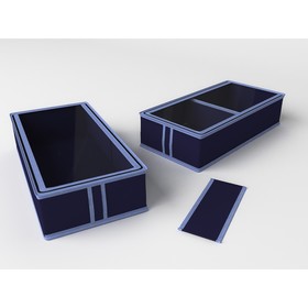 Короб для сапог и полусапожек «Классик синий», 26х52х12 см