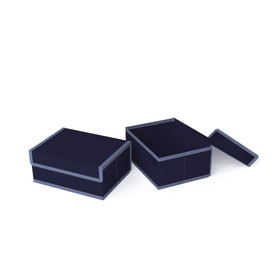 Короб для хранения жёсткий «Классик синий», 23х17х10 см