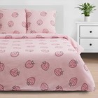 Постельное бельё «Этель» 2 сп Pink strawberry 175*215 см, 200*220 см, 70*70 см - 2 шт 4710594 - фото 5897915