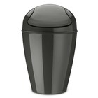 Корзина для мусора с крышкой Del m, 12 л, тёмно-серая Корзина для мусора с крышкой Del m, 12 л, тёмно-серая