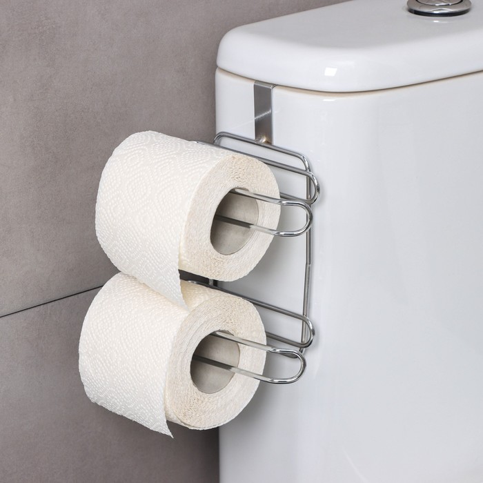 Держатель для туалетной бумаги двойной Доляна, 17×11×19,5 см