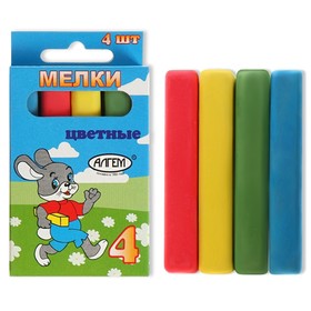 Мелки цветные «АЛГЕМ», в наборе 4 штуки, квадратные, МИКС в Донецке