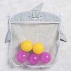 Mesh storage toys in the bathtub Shark, gray color