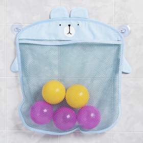 {{photo.Alt || photo.Description || 'Сетка для хранения игрушек в ванной на присосках «Мишка», цвет голубой'}}