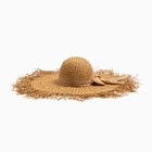 Шляпа женская MINAKU "Summer mood", размер 56-58, цвет коричневый - фото 6652930