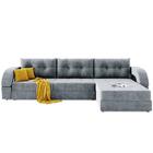 Угловой диван «Элита 3», угол правый, пантограф, велюр, цвет селфи 15, подушки селфи 08 - фото 6976177