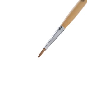 Кисть микс «Сонет» № 0, колонок, круглая, короткая ручка, d=1 мм, покрытая лаком - фото 10349434
