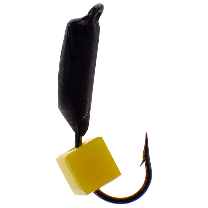 Мормышка «Столбик» 2 с «сырным» кубиком, цвет чёрный, 495 (5 шт)