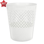 Wastepaper basket plastic "Office-Class" 12L net, white