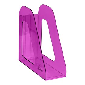 Лоток для бумаг вертикальный «Фаворит», тонированный, фиолетовый, слива
