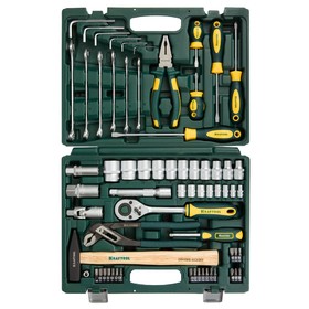 Набор инструментов Kraftool EXPERT 27976-H66, 66 предметов, 6-27 мм, 1/4", 1/2", CrV/S2 4791135