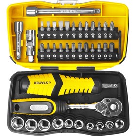 Набор торцевых головок STAYER PROFI 25135-H39, 39 предметов, 6.5-25 мм, 1/4" 4791153