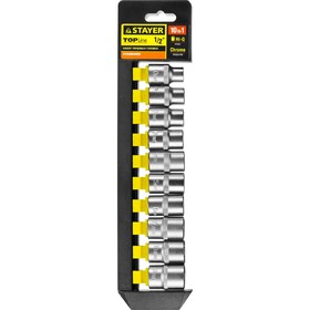 Набор торцевых головок STAYER 27755-H10, 10 предметов, 10-19 мм, 1/2", CrV 4791166