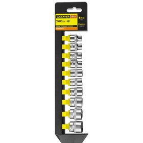 Набор торцевых головок STAYER 27757-H10, 10 предметов, 8-19 мм, 3/8", CrV 4791167