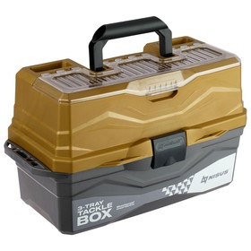 Ящик для снастей Tackle Box NISUS трёхполочный, цвет золотой