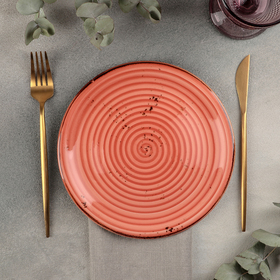 Тарелка обеденная «Латерит», d=21 см, цвет оранжевый