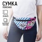 Сумка поясная, отдел на молнии, цвет розовый/голубой Сумка поясная, отдел на молнии, цвет розовый/голубой