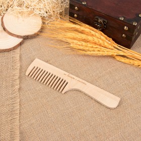 Wooden comb with handle 18,5*4,5 cm (FAS 25pcs) Euro-slot