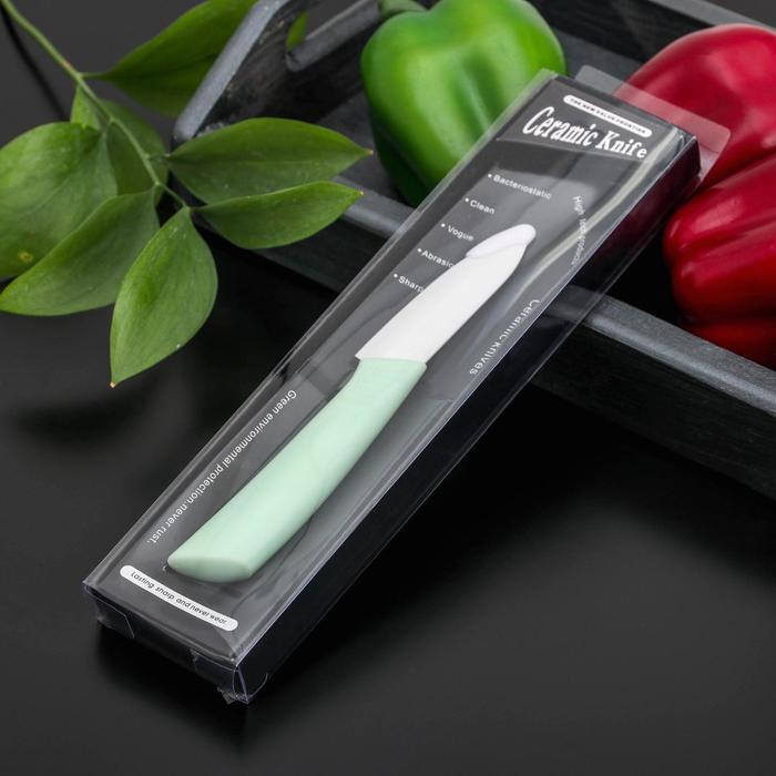 Нож керамический "Симпл" лезвие 8 см, ручка soft touch, цвета МИКС