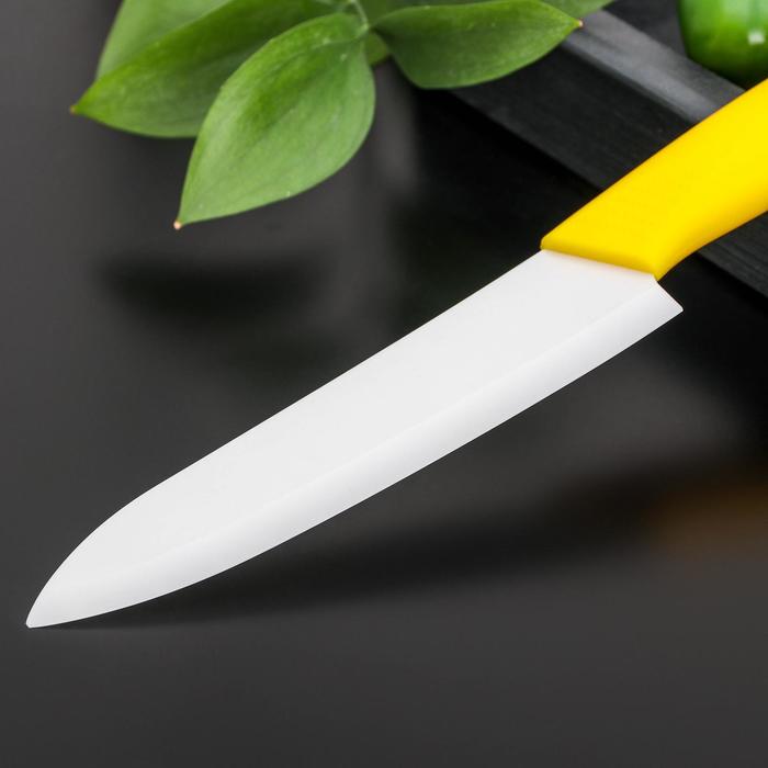 Нож керамический "Симпл" лезвие 15 см, ручка soft touch, цвета МИКС