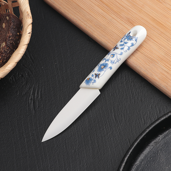Нож керамический "Гжель" лезвие 8,5 см