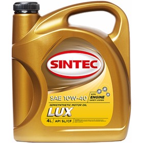 Масло моторное Sintoil/Sintec 10W-40, "люкс", SL/CF, п/синтетическое, 4 л 4768597