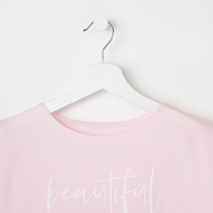 Футболка женская KAFTAN "Beautiful", розовый, р-р 48-50 - фото 798401571
